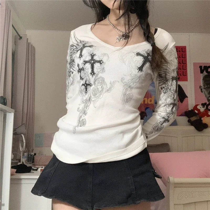 Cross Wings Long Sleeve Tee